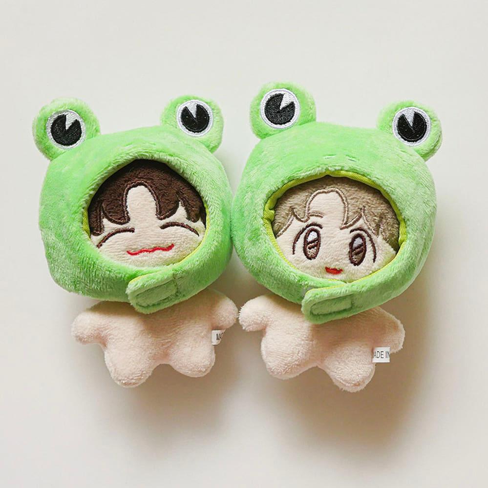 10cm 개구리 인형모자 옷 귀여운 무속성 아이돌 소품 솜깅이 악세사리
