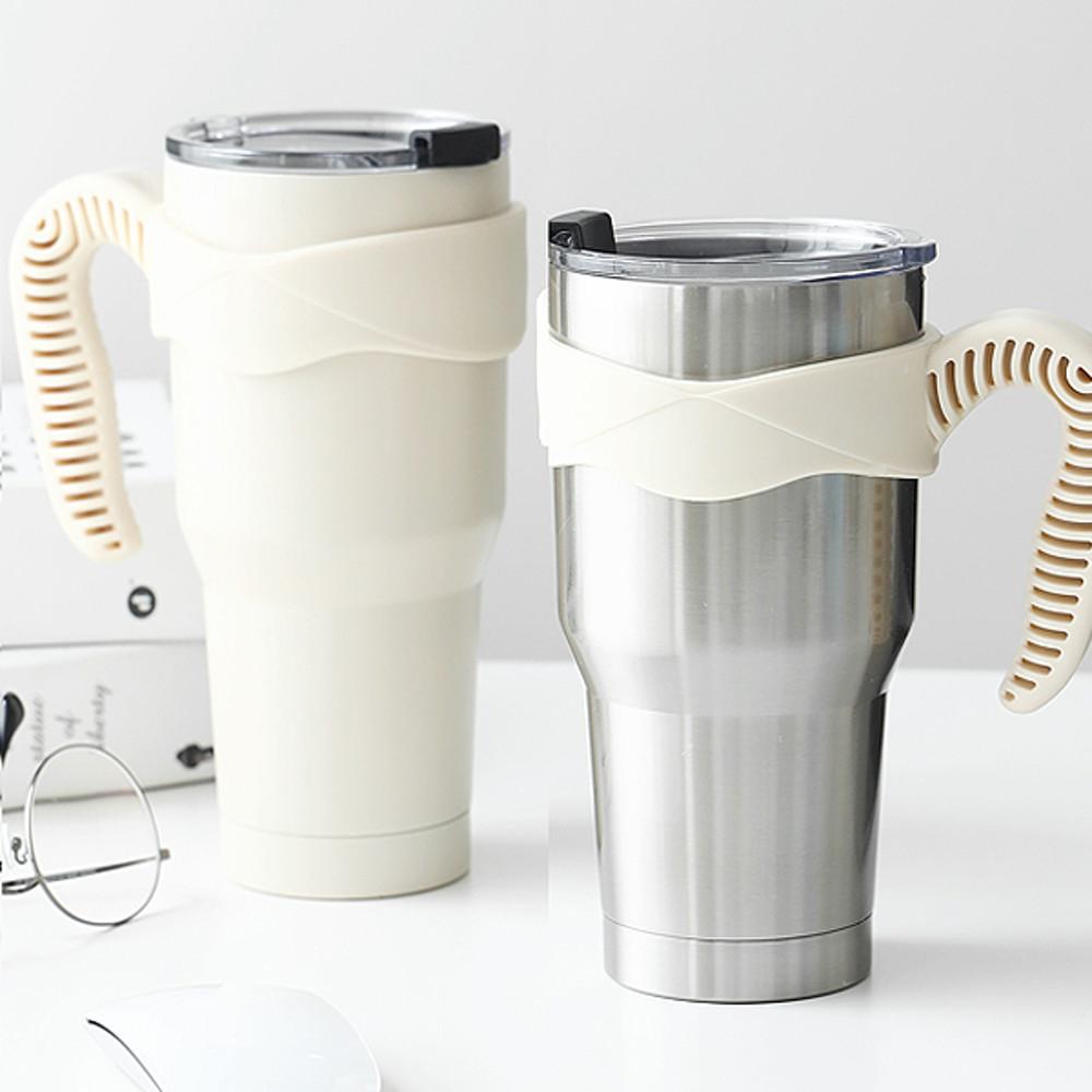 1+1 이중 진공 스텐 텀블러 900ml 손잡이 빨대뚜껑 포함