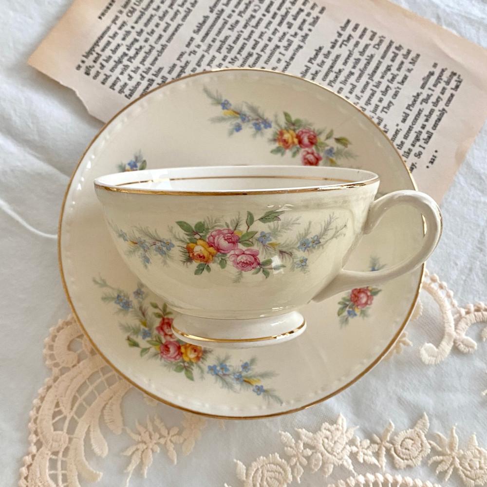 리얼빈티지 호머로린 캐시미어 컵앤소서 앤틱찻잔 커피잔세트