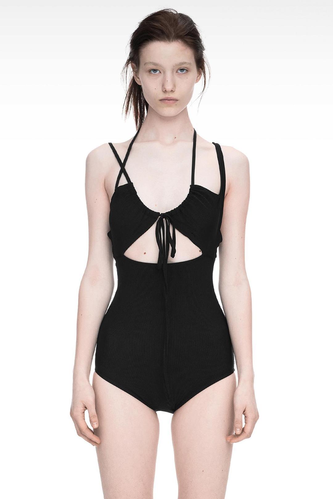 MULTIWAY STRAP SWIM SUIT BLACK