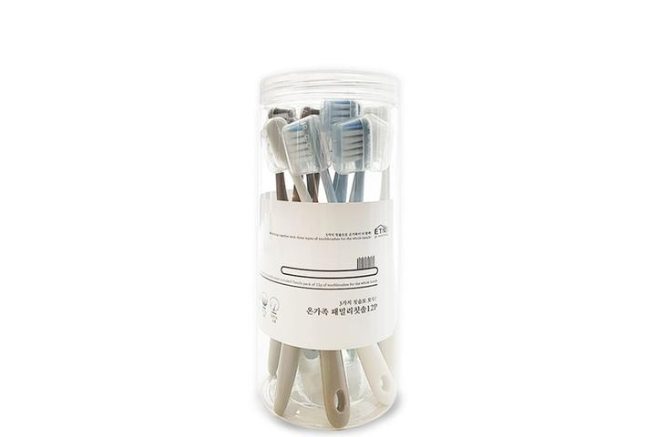 온가족 패밀리칫솔 12개입/ 1+1 약한모 중간모 강한모 맞춤형 칫솔모 개별 치솔 보호캡