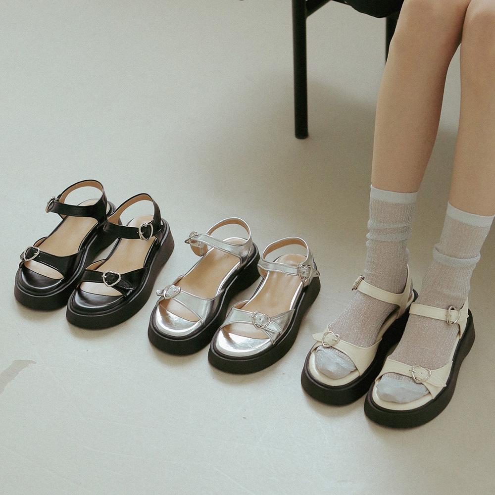 ljh7070 platfron heart strap sandal _ 3colors