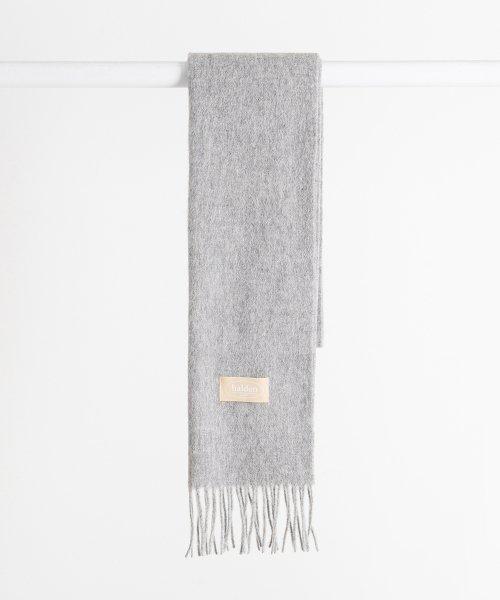 wool color muffler (M007_grey)
