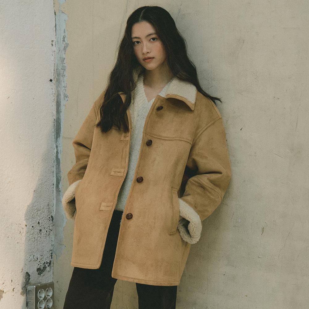 wool shearling mustang coat (2color)