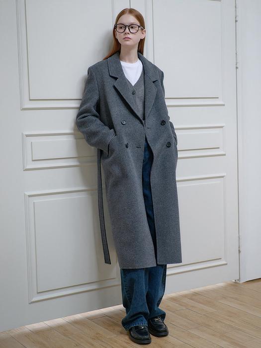 25FN relax-fit double handmade coat [CHA]