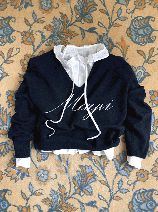 언더비 [Mayvi] Melody 딥 브이넥 소프트 니트 (4 color)