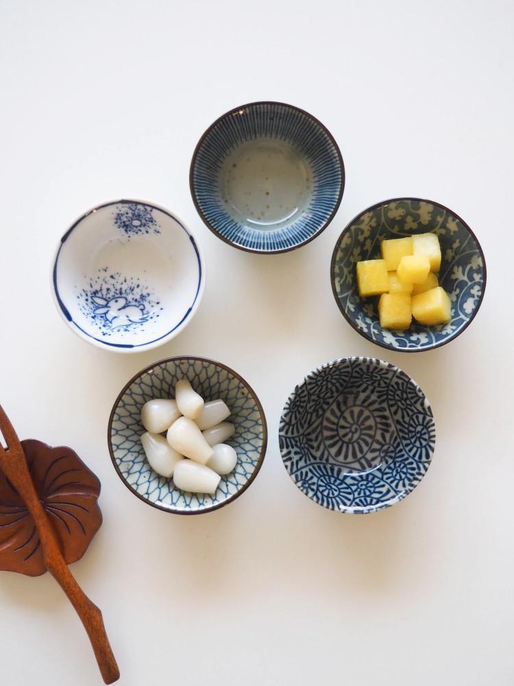 일본 내츄럴 5가지 원형종지 간장종지 그릇 8cm - 택1