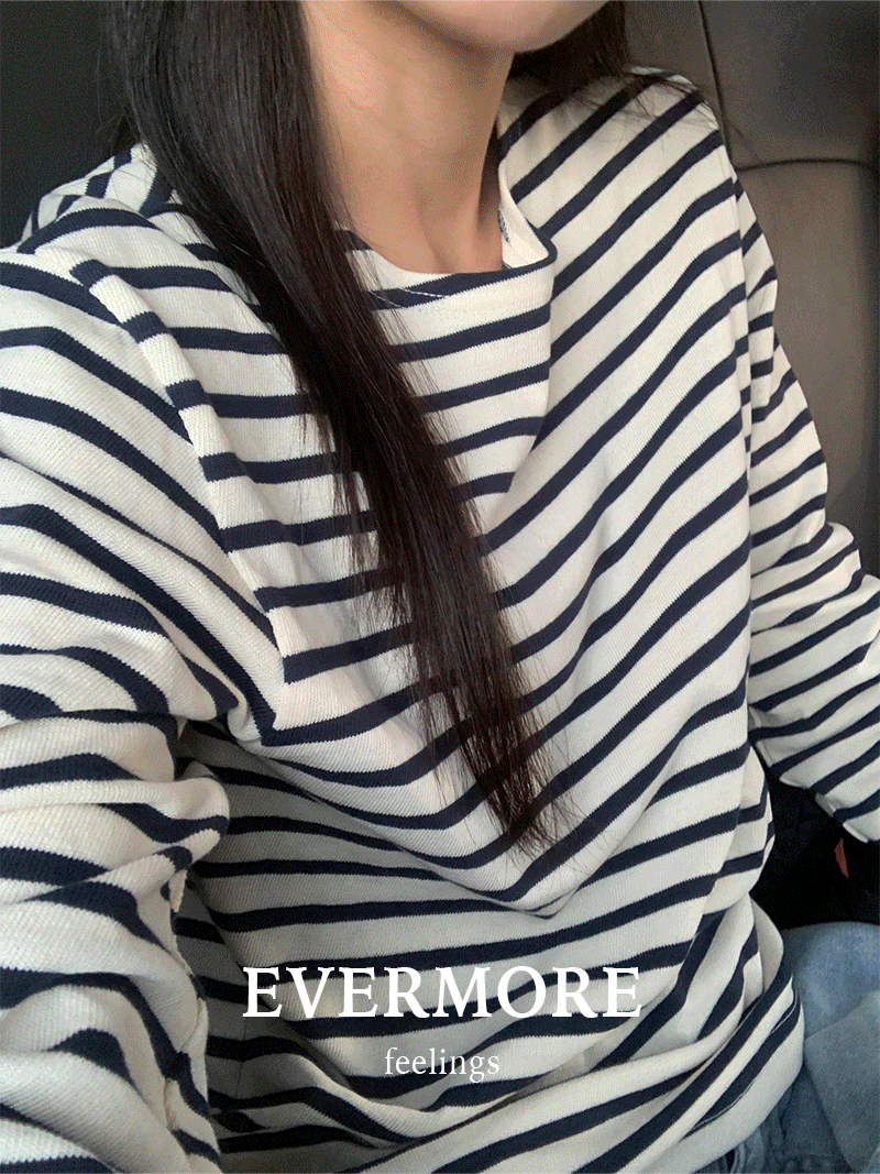 필링스 [당일출고] [evermore] 이븐 스트라이프 티셔츠(2color)