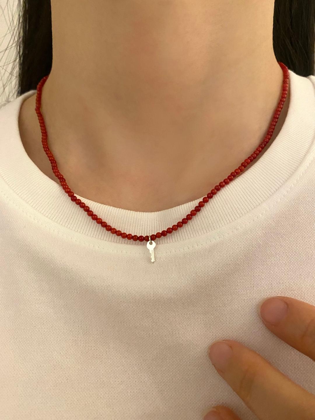 Flow necklae RED