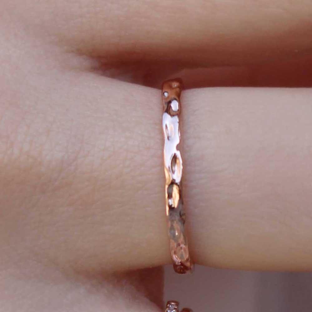 18K 14K 텍스쳐 반지