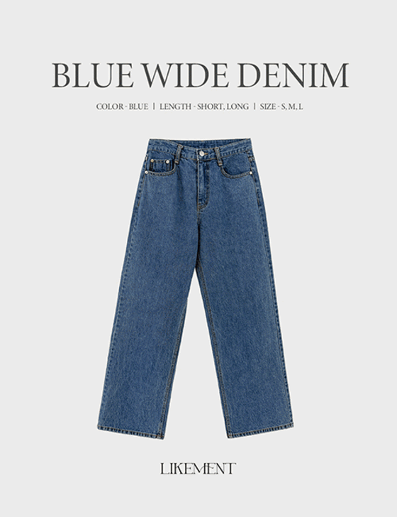 [LIKEMENT] 블랑코 블루중청 와이드 데님 (PT)