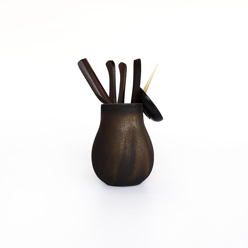 은하수 육군자 흑단나무 수제 차 도구 세트 - Ebony Tea Ceremony Tools