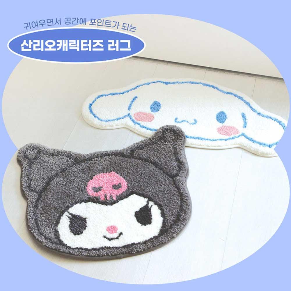 산리오러그 아기방러그 미니 단모 양털 워셔블 거실카페트 쿠로미 시나모롤