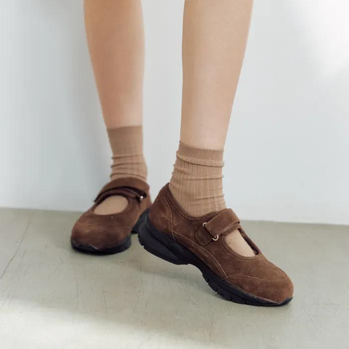 2Colors_핸드메이드 카우 스웨이드 메리제인 스니커즈 l KM300