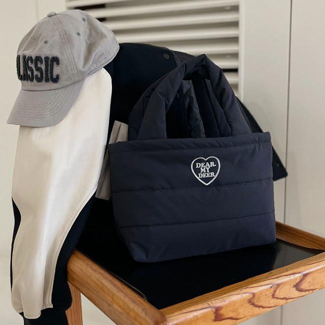 방수) Padding tote bag_ black