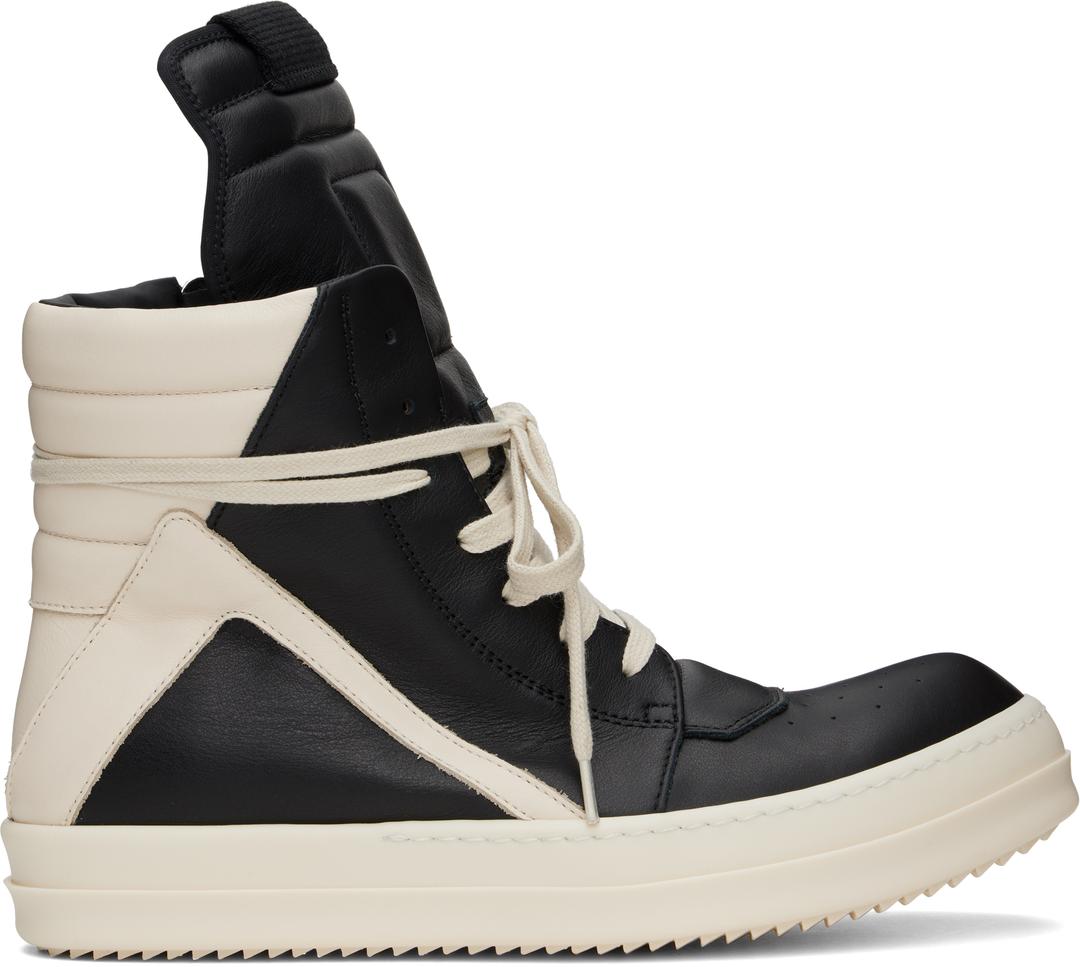 Black & Off-White Hollywood Geobasket Sneakers