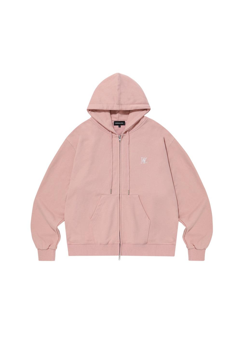 Signature hood zip-up - LIGHT PINK