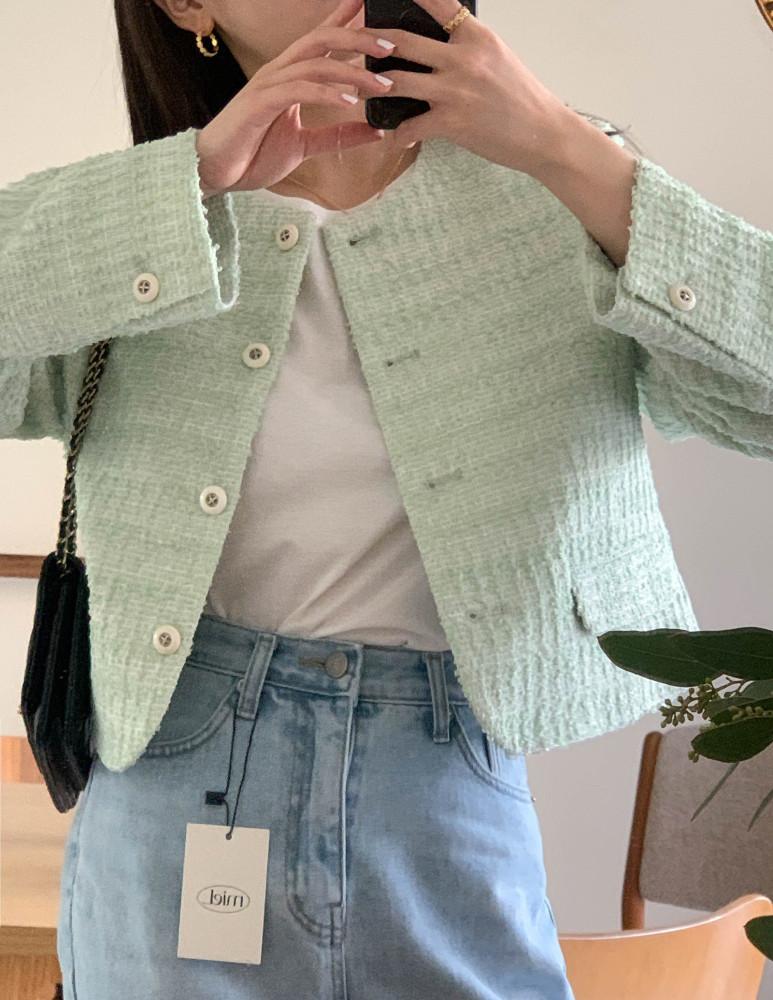 미엘 miel 노카라 트위드 자켓 (3color)