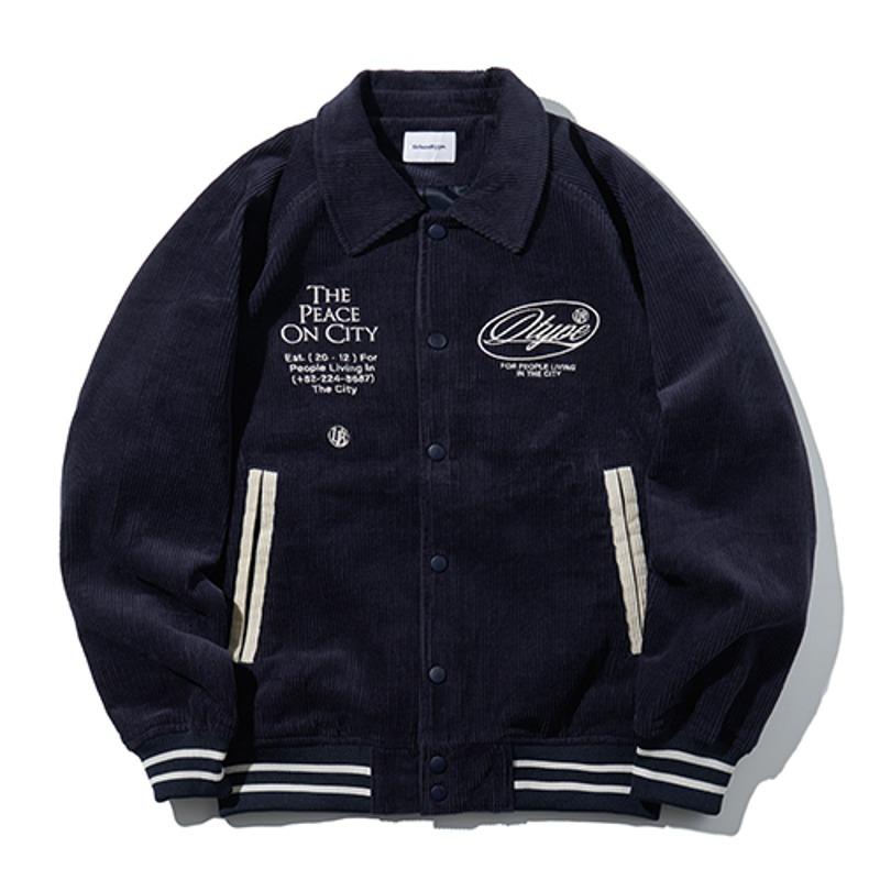 코듀로이 래글런 자켓_네이비