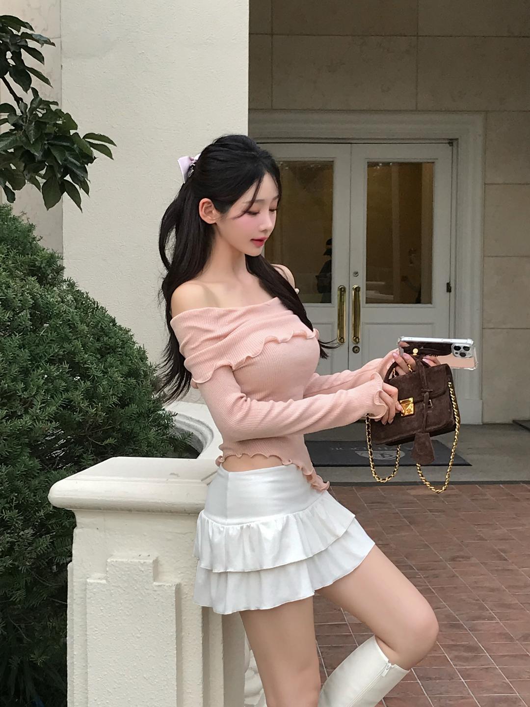 잔느 소피엘 프릴 캉캉 스커트