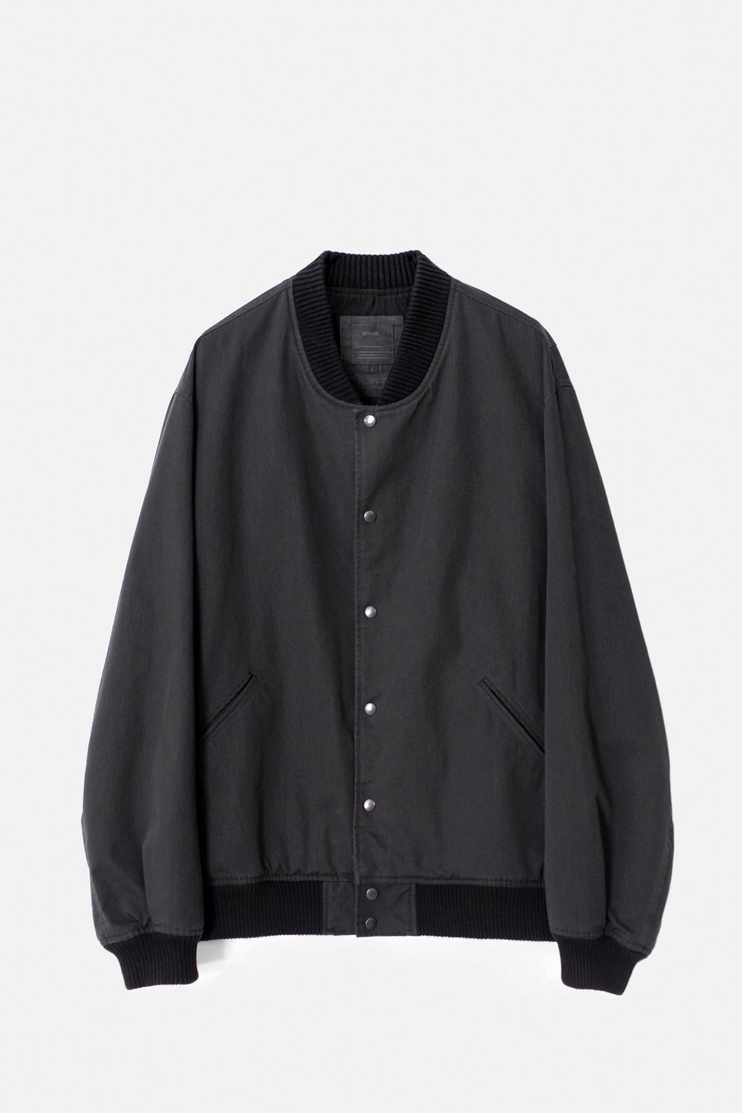 varsity jacket - charcoal