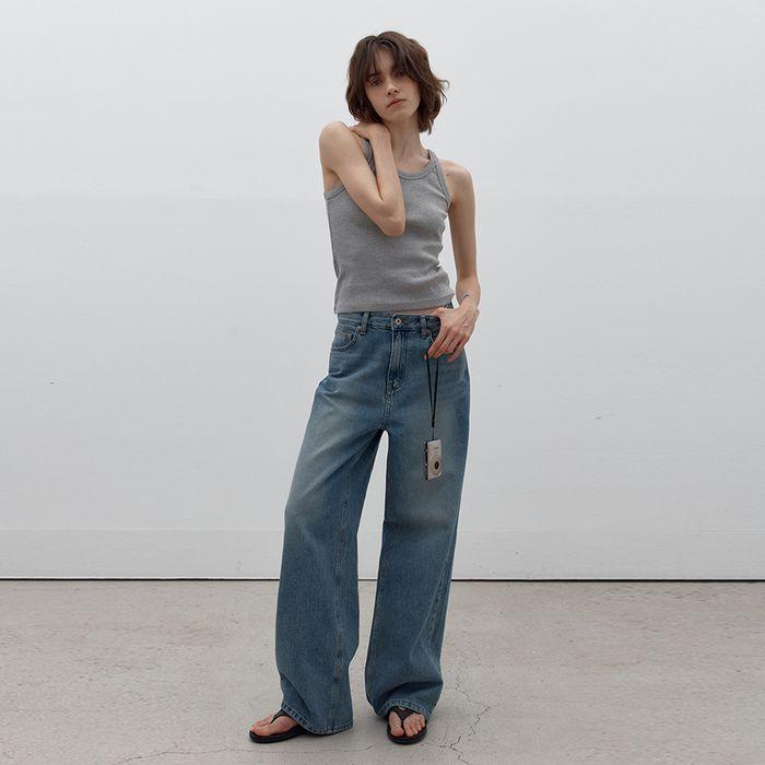 [6차] [기장선택] Wearable loose denim (middle blue)
