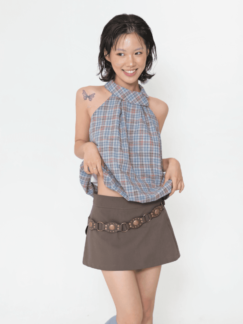 [2차] Koala Halter Check Top