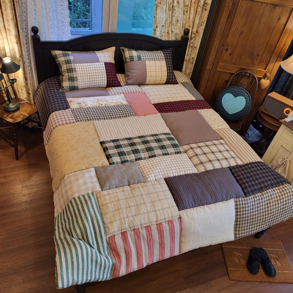 루이스 패치워크 린넨 퀸차렵이불