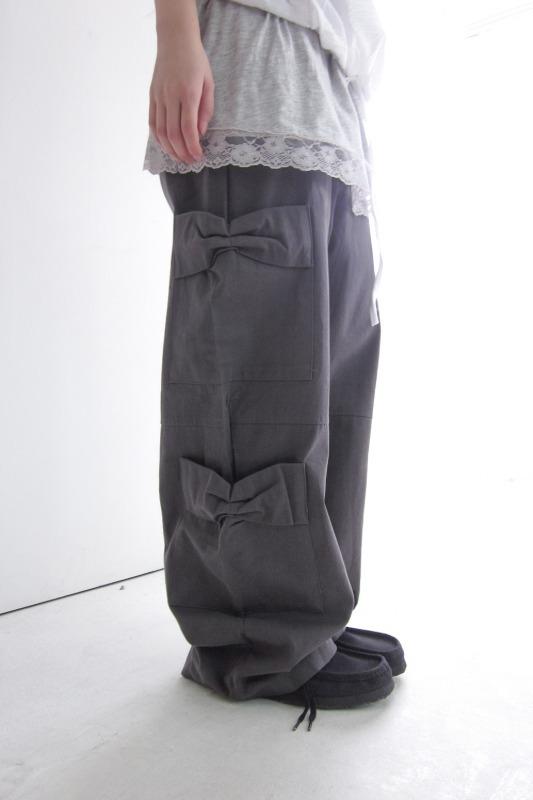 ribbon pocket pants (2color)