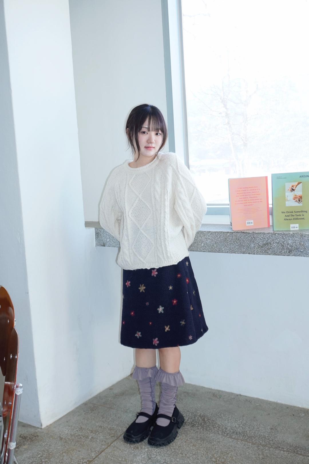 flower fleece skirt