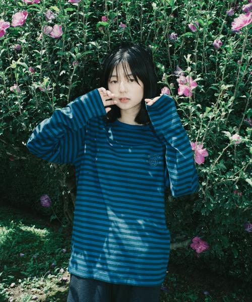 NTC X OHESHIO APPLE LOGO LONG SLEEVE, BLUE