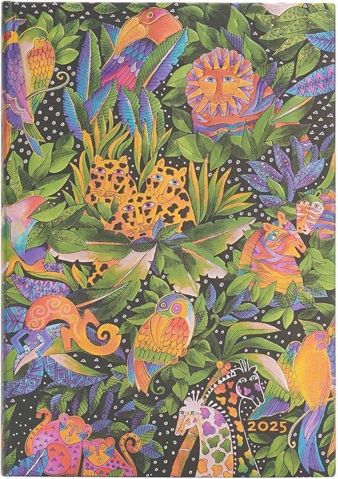 Paperblanks/Paper Blanks DED5773 2025 English Diary Hardcover Jungle Song Midi
