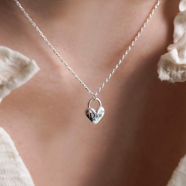 실버925 고퀄 러브 D: 로프체인 목걸이 SNF138