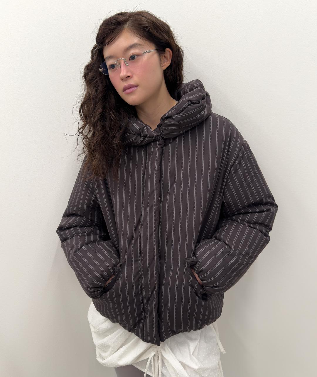 Puffy Collar Puffer Jacket [Black]