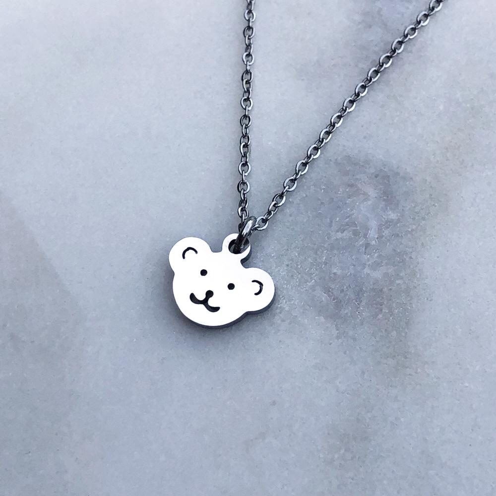 스마일 곰돌이 목걸이