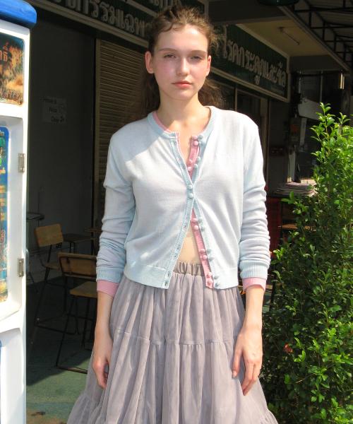 Double Button Cardigan (Blue)
