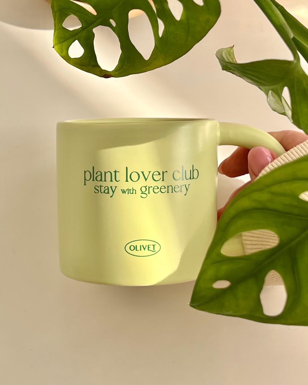 plant lover club 'green\' mug