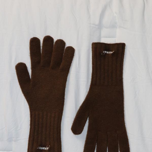 MEENDERI LOGO GLOVES - BROWN