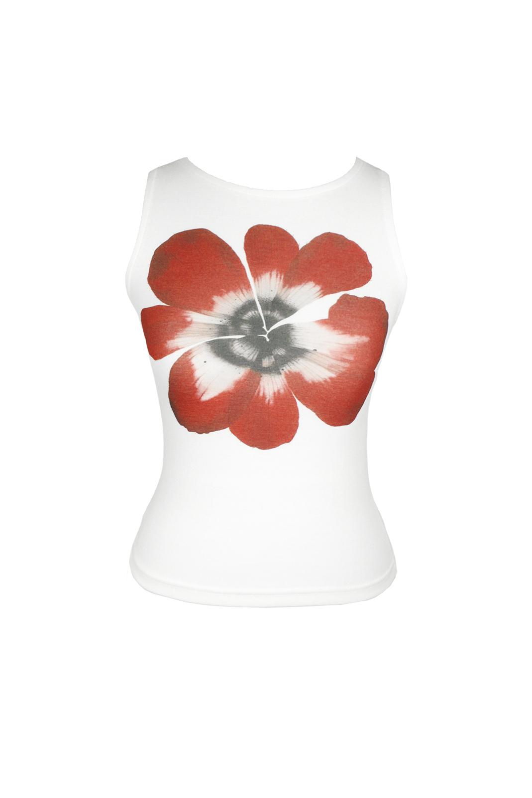 Me愛 - 홍화 (紅花) sleeveless (WHITE)