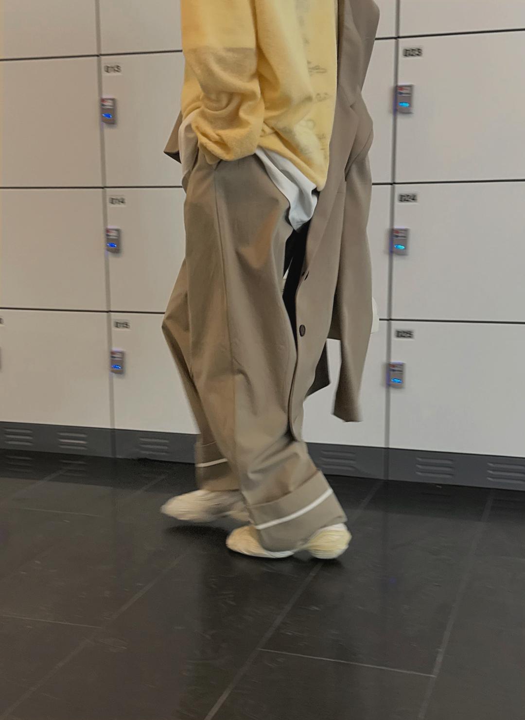 와이드 롤업 팬츠(베이지)