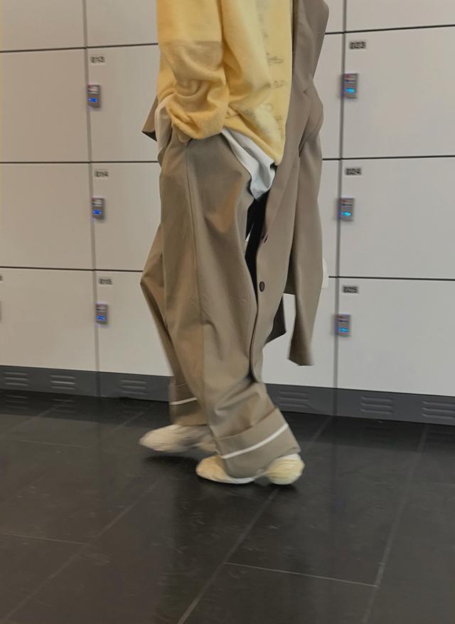 와이드 롤업 팬츠(베이지)