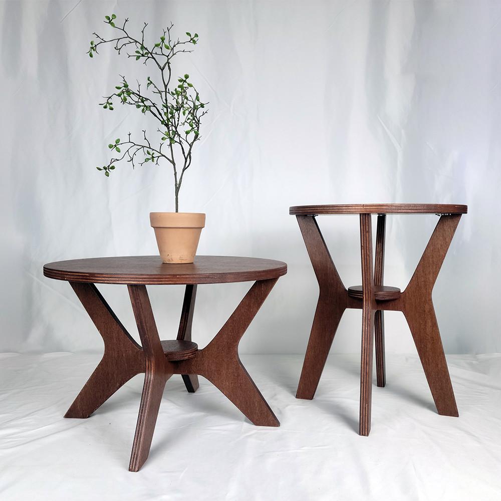 라왕 합판 원형 좌식 티테이블 스툴 협탁 PROV156