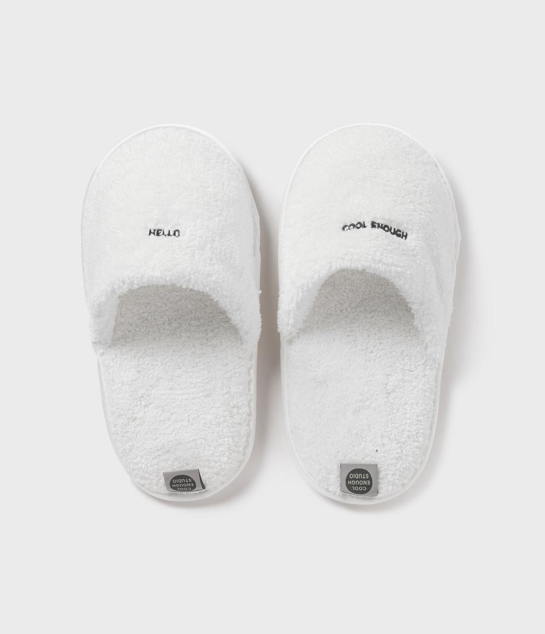 THE TOWEL SLIPPERS (WHITE) 쿨이너프 극세사 실내화 슬리퍼