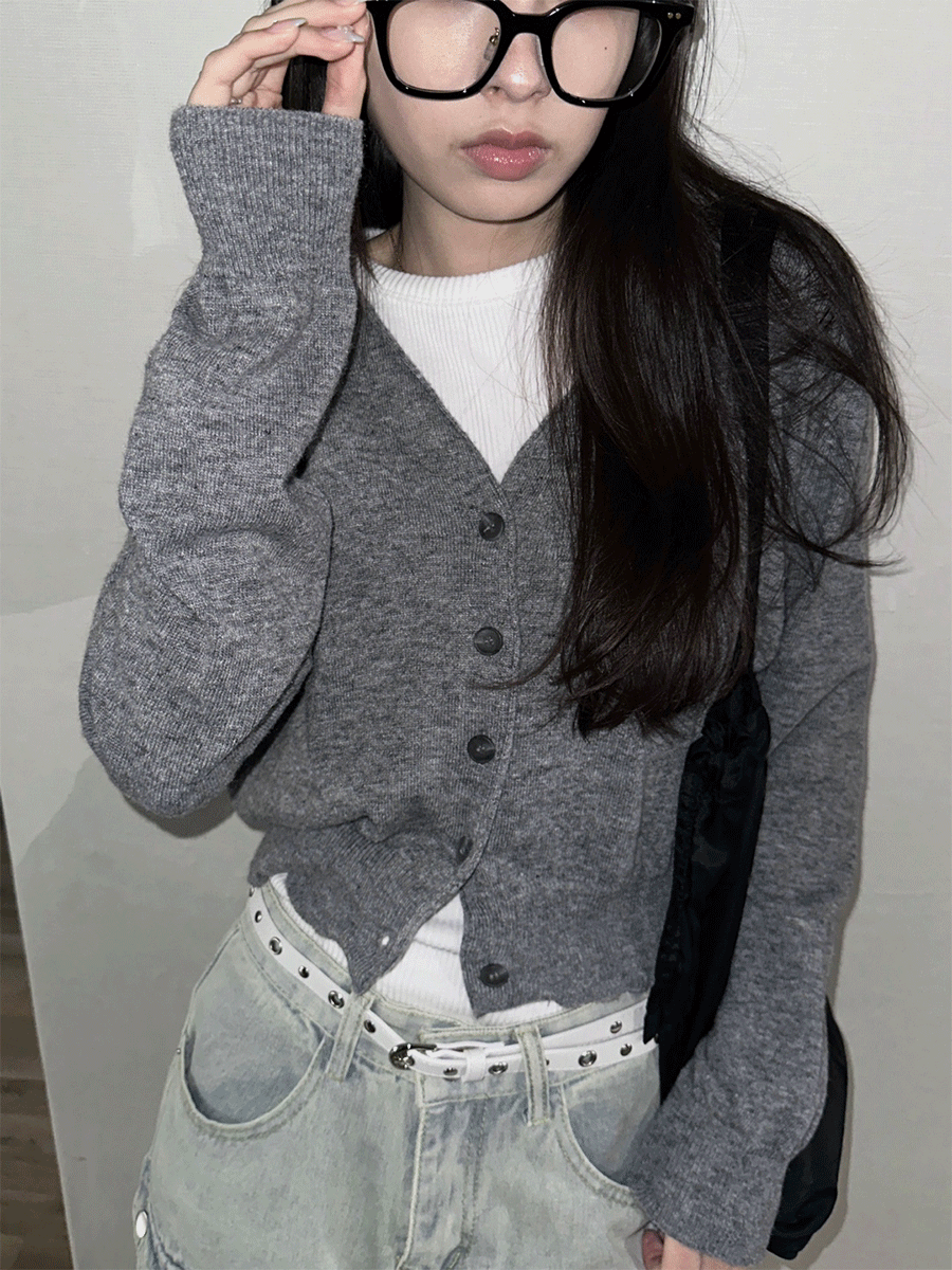 Regular wool cardigan