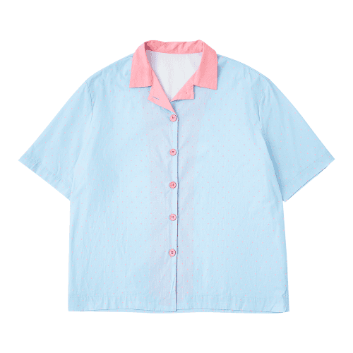mellow short sleeve shirt - blue
