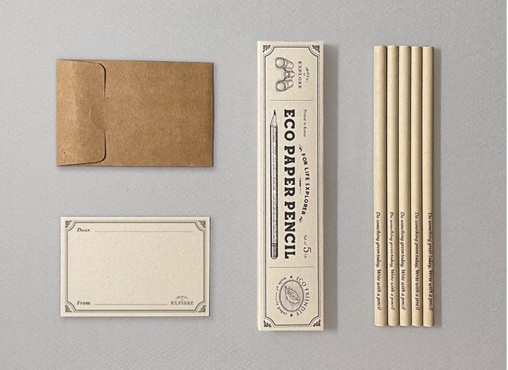 [모어투익스플로어] Eco record set(재생크라프트 연필세트)