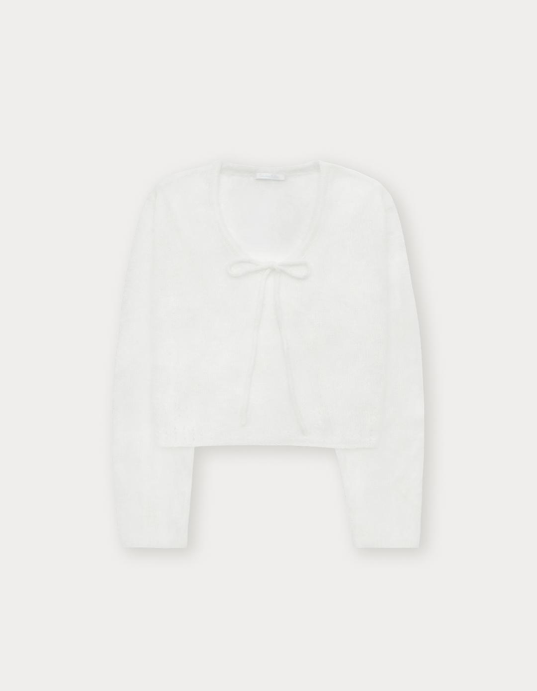 Punching See-Through Ribbon Knit - Ivory