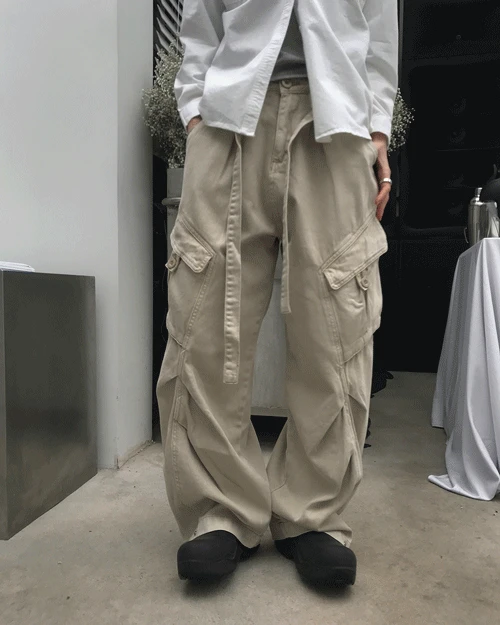 [unisex] 덱스 벨티드 카고 팬츠