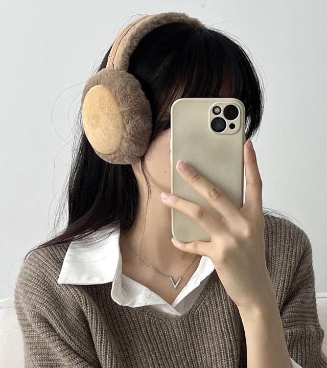 [최저가보장] 동그리 퍼 스웨이드 귀도리 귀마개 겨울 커플 목도리 장갑 no.1720