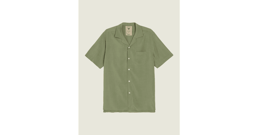 Green Plain Viscose Shirt